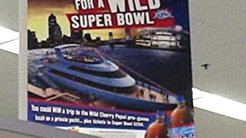 Pathmark/Wild Cherry Pepsi    Super Bowl Sign