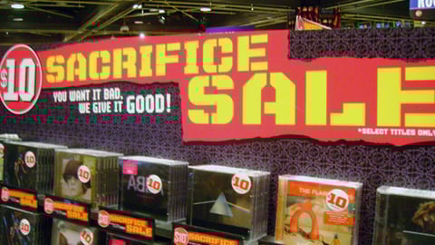 Virgin 'Sacrifice Sale' Endcap Header