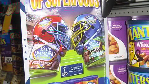 Blue Diamond 'Supersnack' Shelf Talker 
