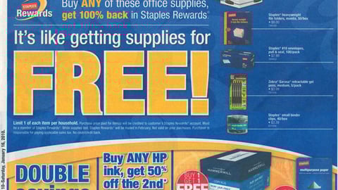 Staples Rewards Promotion Circular Cover