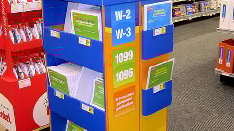 Staples '2009 Tax Forms' Quarter-Pallet