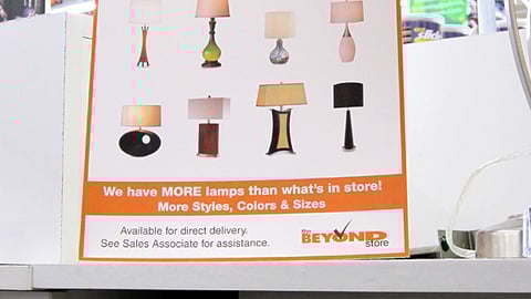 Bed Bath & Beyond 'The Beyond Store' Lamps Sign