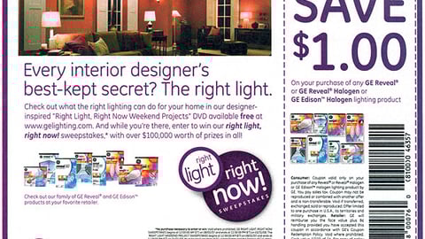 GE 'Right Light, Right Now' FSI