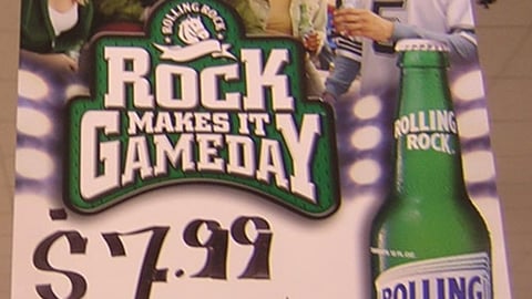 Rolling Rock Football Case Card