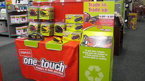 Staples One Touch Displays