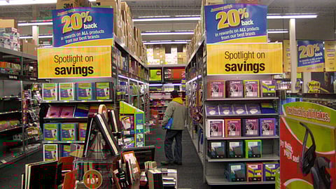 Staples 'Spotlight on Savings' Endcaps