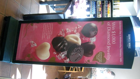 Barnes & Noble/Godiva Stanchion Sign