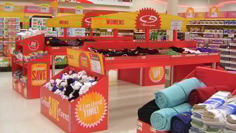 Target Champion 'Great Save' Apparel Displays