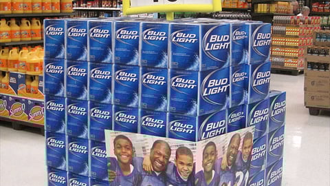Walmart Bud Light 'Game Time' Display