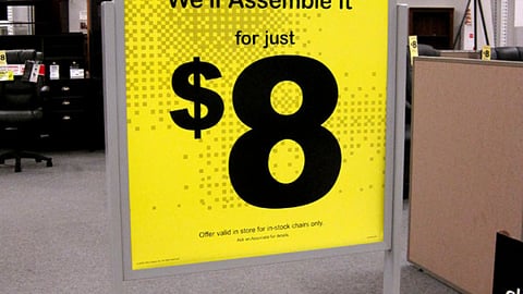 Office Depot 'Smart Idea' Stanchion Sign