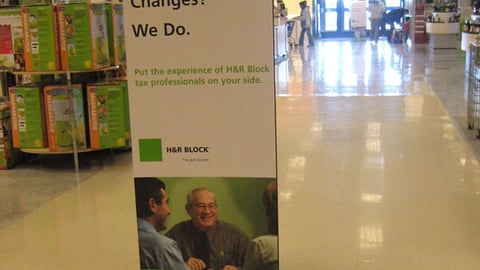 H&R Block Standee