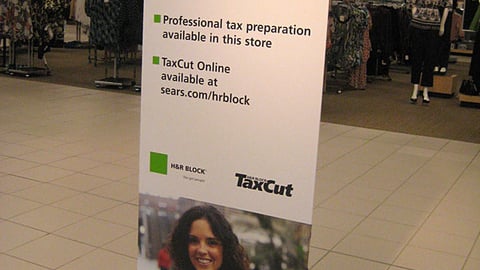 H&R Block Standee