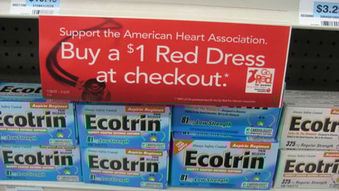 Rite Aid 'Go Red for Women' Shelf Sign