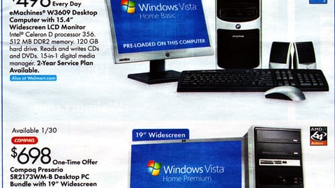 Wal-Mart Windows Vista Feature