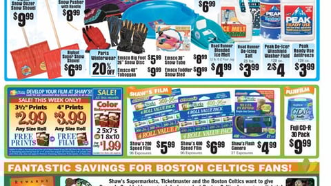 Shaw's Celtics Ticket Offer