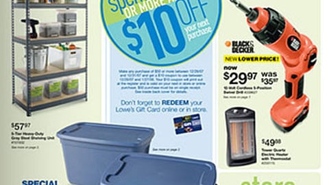 Lowe's Post-Holiday Circular Cover