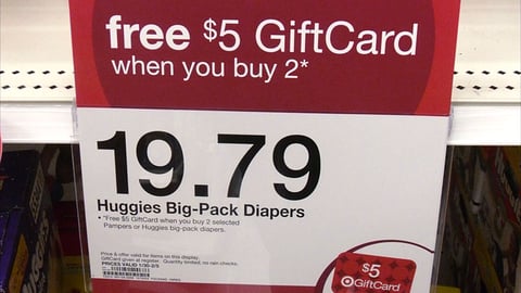 Target Huggies Incentive Price Label