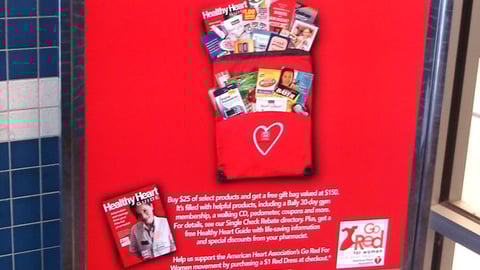 Rite Aid 'Healthy Heart Gift Bag' Stanchion Sign