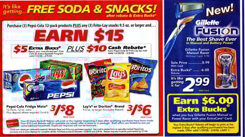 CVS PepsiCo and Gillette Fusion Rebate Features