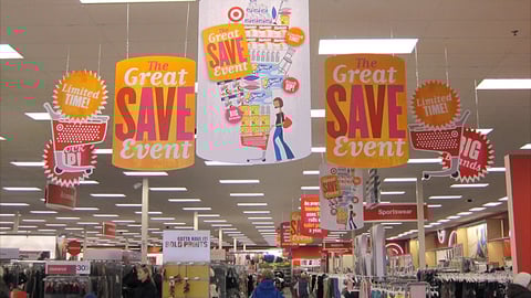 Target 'Great Save' Ceiling Signs