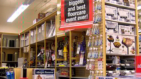 Linens 'N Things Floorcare Ceiling Banner
