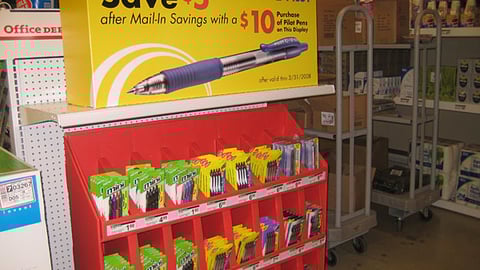 Office Depot Pilot Endcap