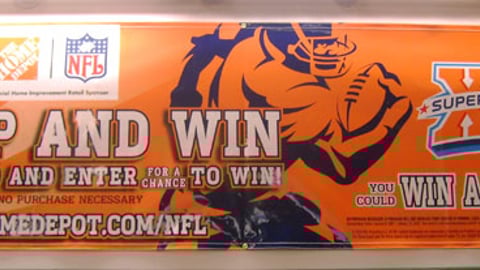 Home Depot Super Bowl Sweeps Banner