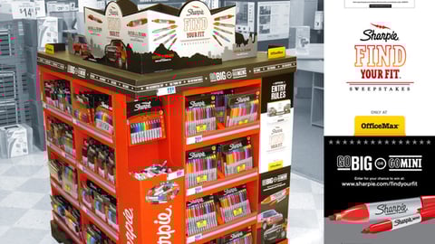 OfficeMax/Sharpie 'Find Your Fit' Pallet Display