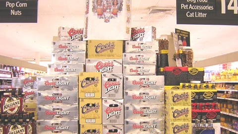 A&P Coors Light Super Bowl Endcap