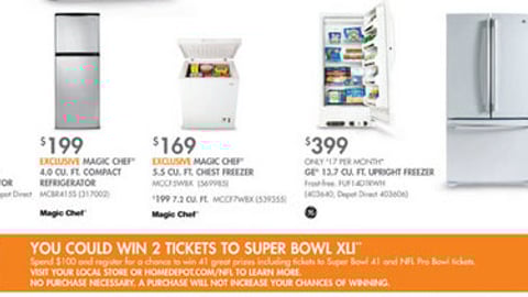 Home Depot Super Bowl Sweeps Feature