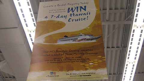 Bed Bath & Beyond Cruise Sweeps Ceiling Banner