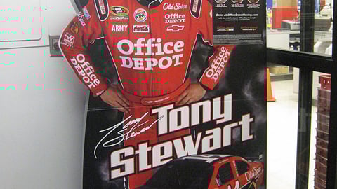 Office Depot NASCAR Sweeps Standee