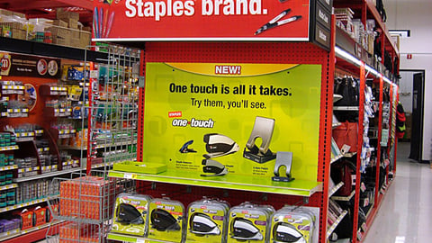 Staples One Touch Endcap