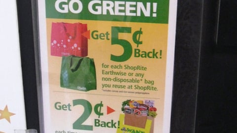 ShopRite 'Go Green' Incentive Sign
