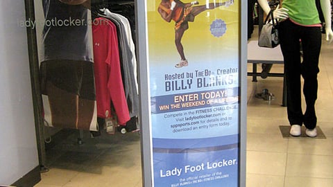 Lady Foot Locker 'Tae Bo Challenge' Stanchion