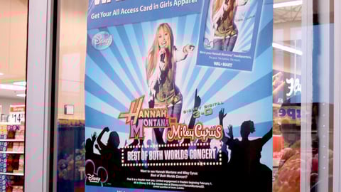 Wal-Mart Hannah Montana Window Poster