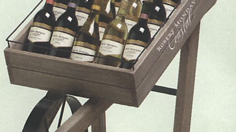 Mondavi Wheelbarrow Display