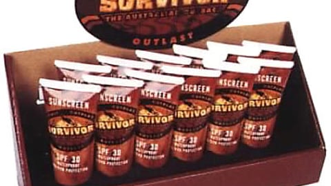 Survivor Sunscreen Display