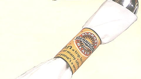 Bennigan's Napkin and Silverware Wrap Display