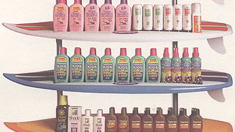 Coppertone Surfboard Display