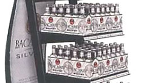 Bacardi Silver Rack Display