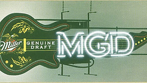 Miller MGD Music Guitar Neon