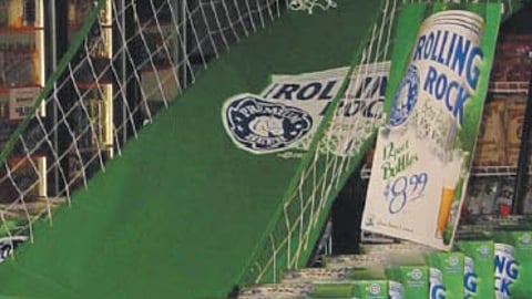 Rolling Rock Basketball Display