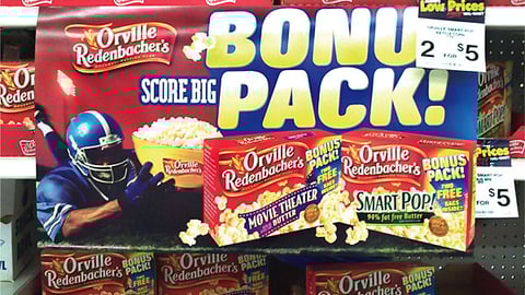 Orville Redenbacher Shelf Sign