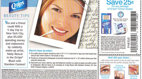 Q-tips Beauty Contest FSI