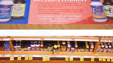 Albertsons Vitamin Aisle Floor Clings