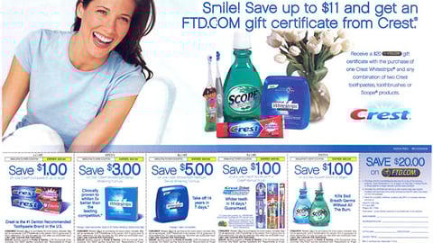 'brandSaver' Crest/ftd.com Spread