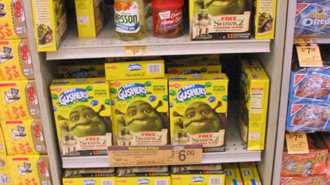 'Shrek 2' Fruit Gushers Packaging