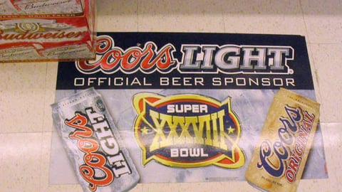 Coors Light Super Bowl Floor Cling