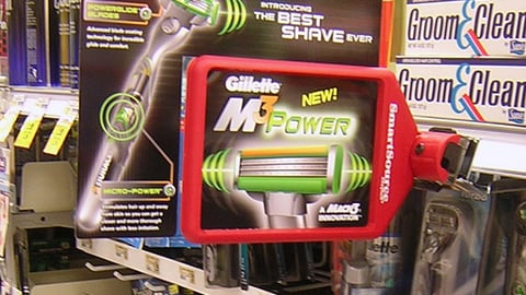Gillette M3 Power Shelf Sign